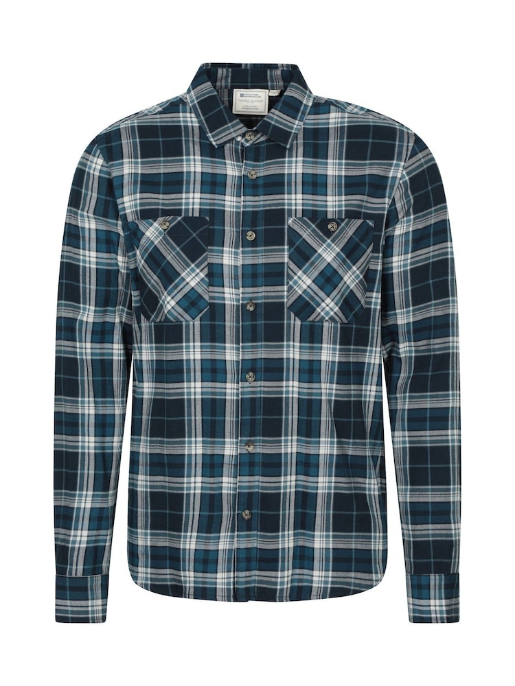 Mountain Warehouse Grey Maine Flannel Long Sleeve Shirt - Image 1 of 4 Mountain Warehouse Grey Maine Flannel Long Sleeve Shirt - Image 1 of 4