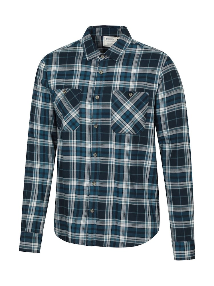 Mountain Warehouse Grey Maine Flannel Long Sleeve Shirt - Image 2 of 4 Mountain Warehouse Grey Maine Flannel Long Sleeve Shirt - Image 2 of 4