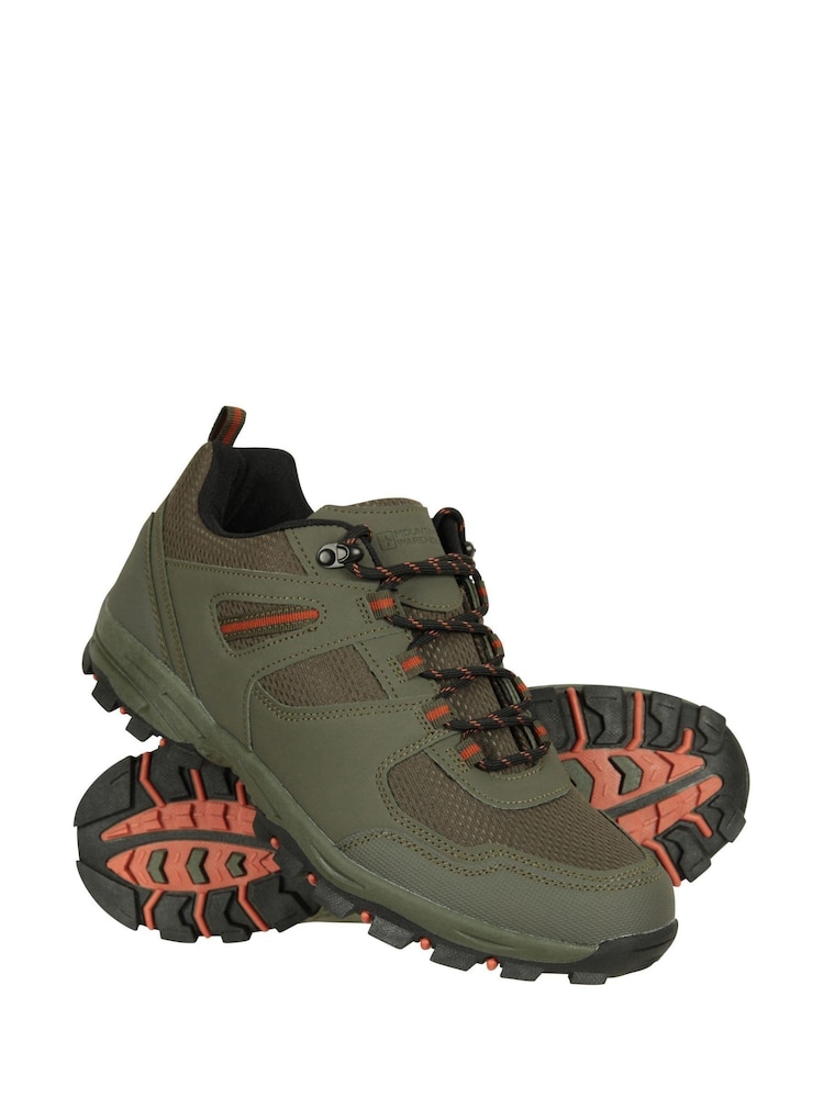 Mountain Warehouse Green McLeod Mens Outdoor Wide-Fit Walking Shoes - Image 1 of 7