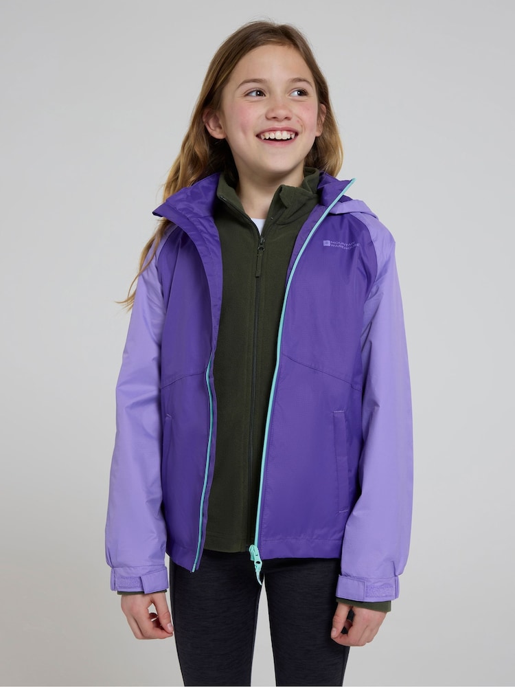 Mountain Warehouse Purple Torrent II Kids Waterproof Jacket - Image 2 of 4