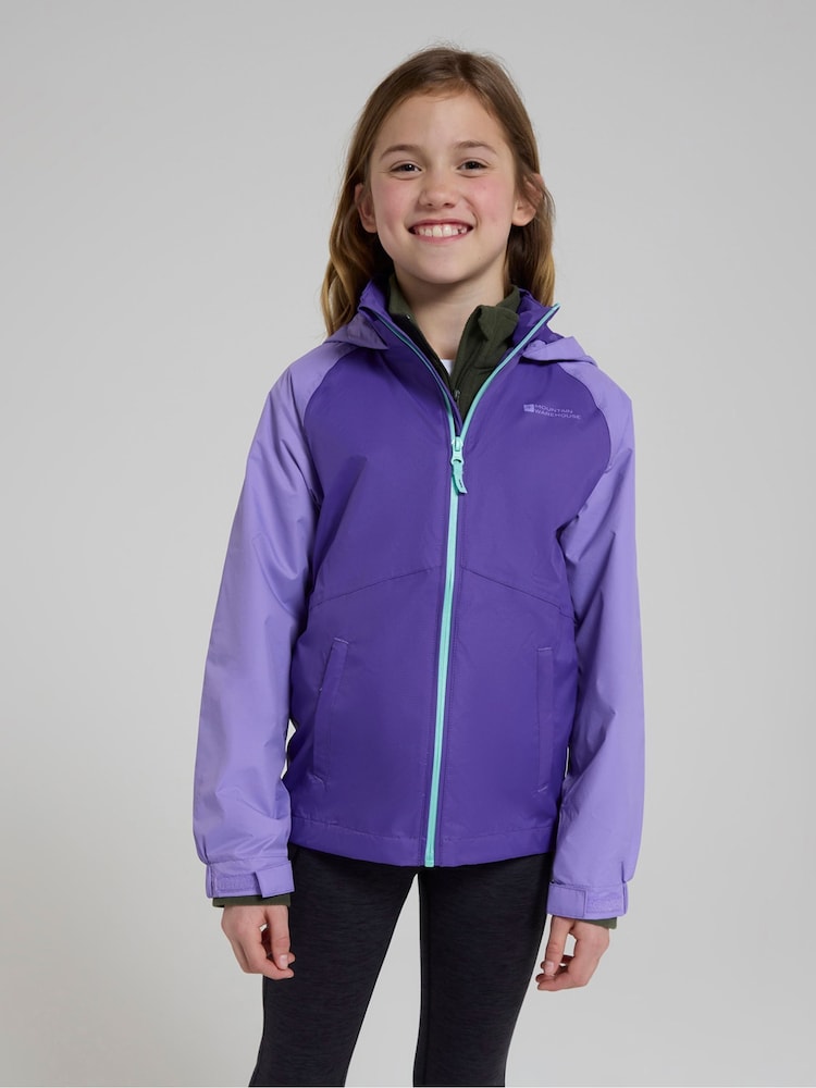 Mountain Warehouse Purple Torrent II Kids Waterproof Jacket - Image 4 of 4