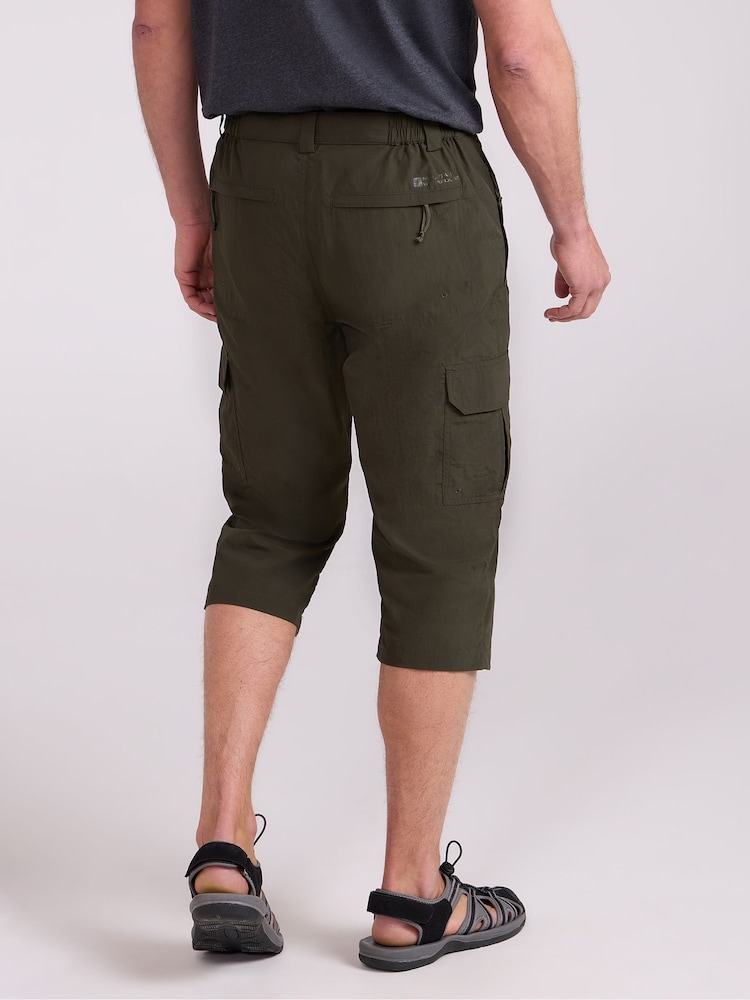 Mountain Warehouse Green Explore Quick Drying Long Shorts - Image 2 of 4 Mountain Warehouse Green Explore Quick Drying Long Shorts - Image 2 of 4