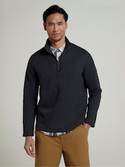 Mountain Warehouse Grey Beta Contrast Zip-Neck Sweat Shirt - Image 1 of 8