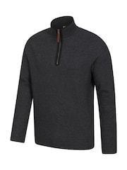 Mountain Warehouse Grey Beta Contrast Zip-Neck Sweat Shirt - Image 7 of 8