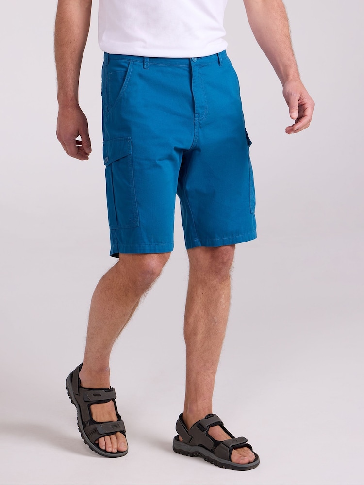 Mountain Warehouse Light Blue Lakeside Cotton Cargo Shorts - Image 1 of 4