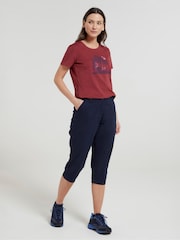 Mountain Warehouse Blue Coastal Stretch Capris Trousers - Image 1 of 10