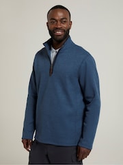 Mountain Warehouse Blue Beta Contrast Zip-Neck Sweat Shirt - Image 4 of 8