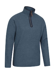 Mountain Warehouse Blue Beta Contrast Zip-Neck Sweat Shirt - Image 8 of 8