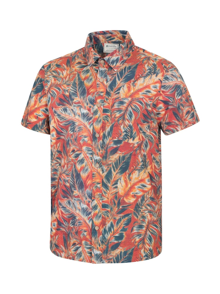 Mountain Warehouse Orange Tropical Printed Short Sleeved Shirt - Image 2 of 4 Mountain Warehouse Orange Tropical Printed Short Sleeved Shirt - Image 2 of 4