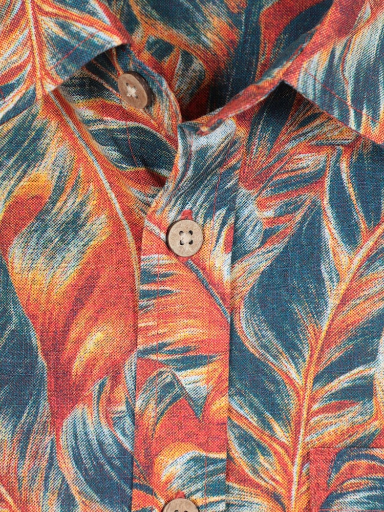 Mountain Warehouse Orange Tropical Printed Short Sleeved Shirt - Image 4 of 4 Mountain Warehouse Orange Tropical Printed Short Sleeved Shirt - Image 4 of 4