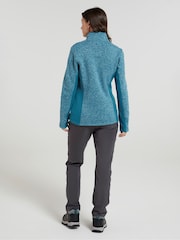 Mountain Warehouse Blue Idris Womens Panelled Fleece Jacket - Image 4 of 9