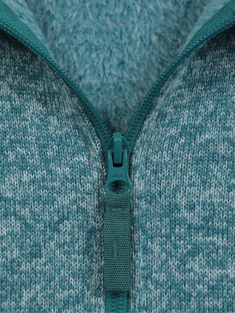 Mountain Warehouse Blue Idris Womens Panelled Fleece Jacket - Image 9 of 9