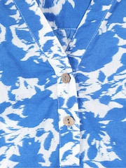 Mountain Warehouse Blue Womens Petra Printed 3/4 Sleeve 100% Cotton Shirt - Image 5 of 6