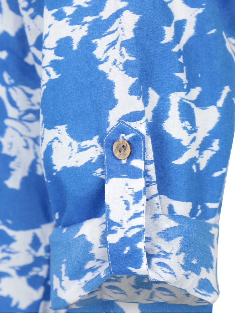 Mountain Warehouse Blue Womens Petra Printed 3/4 Sleeve 100% Cotton Shirt - Image 6 of 6 Mountain Warehouse Blue Womens Petra Printed 3/4 Sleeve 100% Cotton Shirt - Image 6 of 6