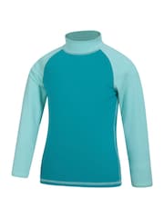 Mountain Warehouse Pale Blue Long Sleeve Rash Vest - Image 3 of 4