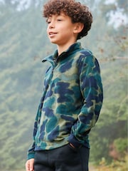 Verde - Mountain Warehouse Pursuit Printed Kids Half-Zip Fleece - Imagen 1 de 6