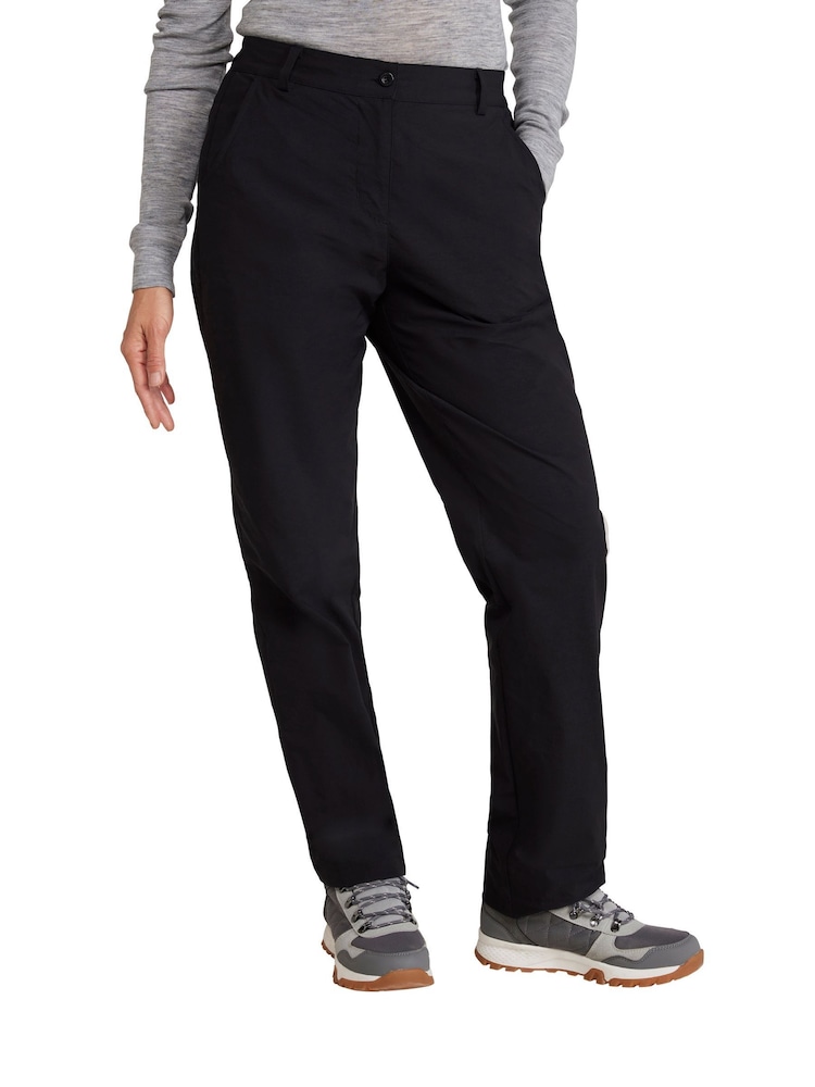 Mountain Warehouse Black Delta Stretch Womens Quick Drying UV Trousers - Image 1 of 10