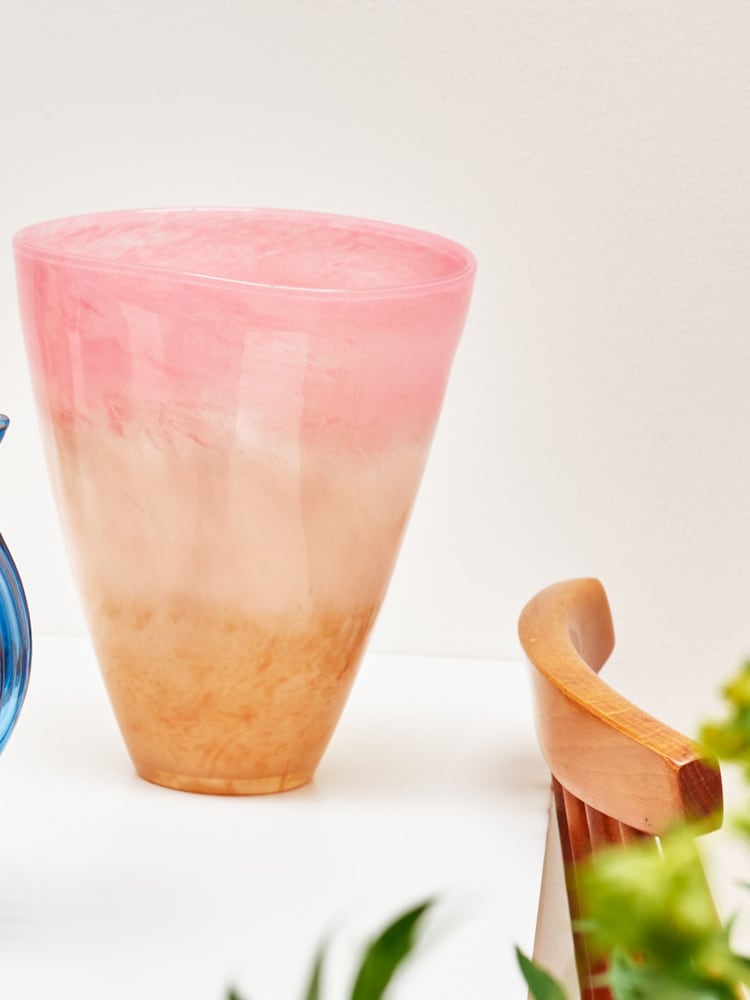 Oliver Bonas Pink Solana Tonal Glass Vase - Image 2 of 6