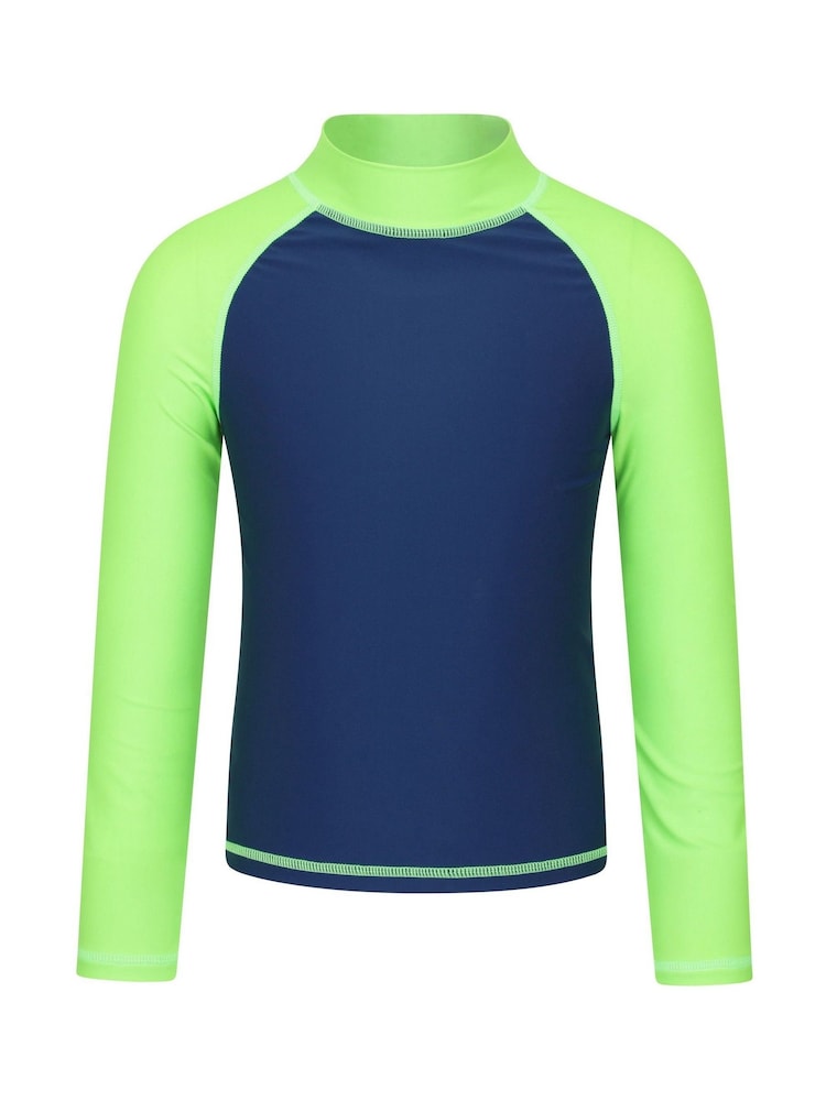 Mountain Warehouse Green Long Sleeve Rash Vest - Image 1 of 4 Mountain Warehouse Green Long Sleeve Rash Vest - Image 1 of 4