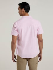 ピンク - Mountain Warehouseココナッツスラブテクスチャーコットン半袖シャツ - 画像 4 / 9