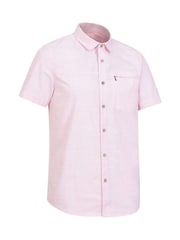 ピンク - Mountain Warehouseココナッツスラブテクスチャーコットン半袖シャツ - 画像 6 / 9