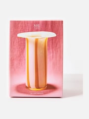 Oliver Bonas Yellow Niu Striped Glass Vase - Image 6 of 6