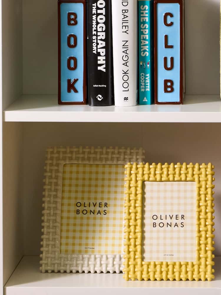 Oliver Bonas Yellow Marçà Butter Lattice Photo Frame 4x6 - Image 2 of 5