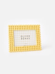 Oliver Bonas Yellow Marçà Butter Lattice Photo Frame 4x6 - Image 3 of 5