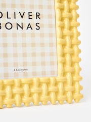 Oliver Bonas Yellow Marçà Butter Lattice Photo Frame 4x6 - Image 5 of 5