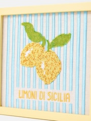 Oliver Bonas Blue & White Limoni Di Sicilia Beaded Wall Art - Image 4 of 4