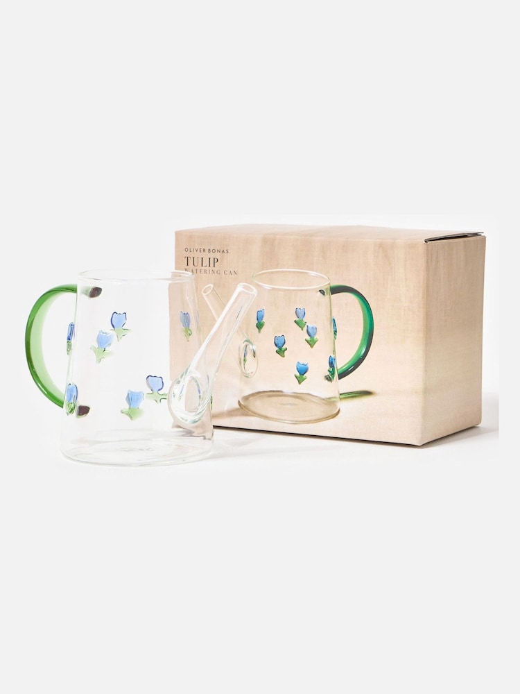 Oliver Bonas Clear Tulip Watering Can Glass - Image 2 of 5 Oliver Bonas Clear Tulip Watering Can Glass - Image 2 of 5