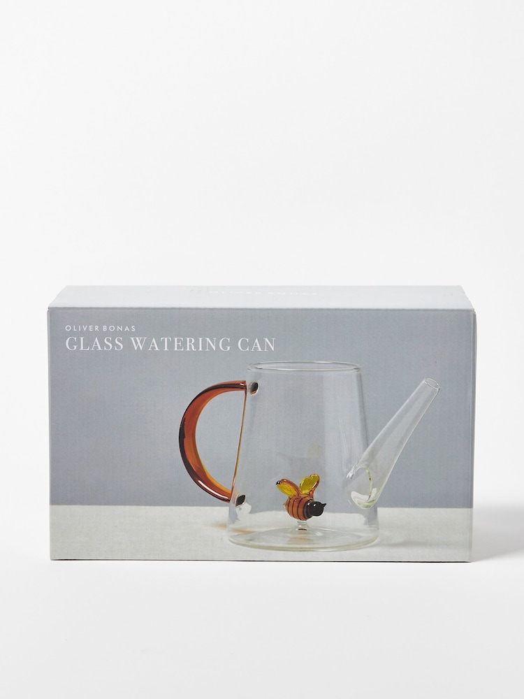 Oliver Bonas Clear Bee Watering Can Glass - Image 1 of 4 Oliver Bonas Clear Bee Watering Can Glass - Image 1 of 4