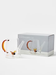 Oliver Bonas Clear Bee Watering Can Glass - Image 2 of 4