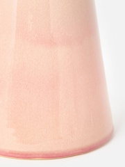 Oliver Bonas Pink Isla Pink Ceramic Ripple Vase - Image 4 of 5