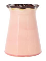 Oliver Bonas Pink Isla Pink Ceramic Ripple Vase - Image 5 of 5