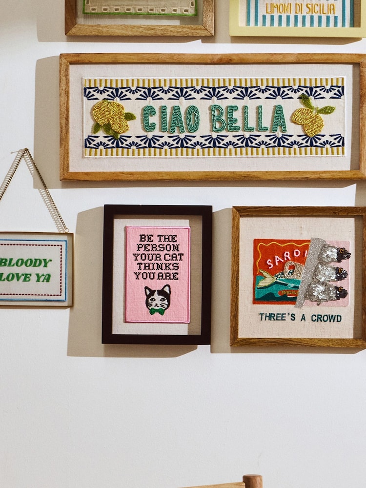 Oliver Bonas Pink Be The Person Your Cat Thinks You Are Framed Wall Art - Image 2 of 5