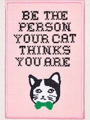 Oliver Bonas Pink Be The Person Your Cat Thinks You Are Framed Wall Art - Image 5 of 5