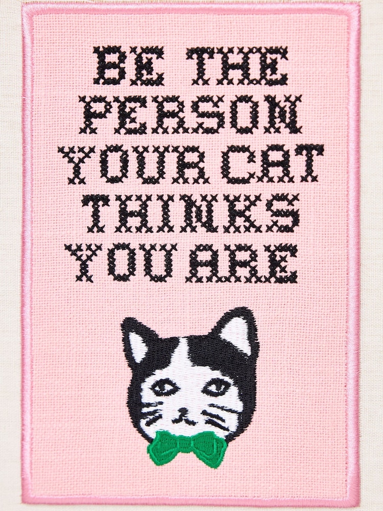 Oliver Bonas Pink Be The Person Your Cat Thinks You Are Framed Wall Art - Image 5 of 5