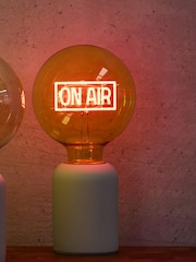 Oliver Bonas Yellow On Air Glass Light Bulb - Image 1 of 5