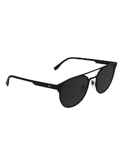 Lacoste Black Crocodile Logo With Metal Frame Sunglasses - Image 1 of 5