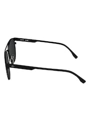 Lacoste Black Crocodile Logo With Metal Frame Sunglasses - Image 4 of 5