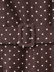 Mango Brown Sleeveless Belted Jumpsuit - Image 7 of 7