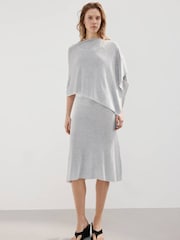 Mango Grey Fine Knit Cape Top - Image 2 of 7