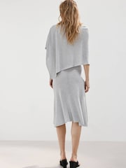 Mango Grey Fine Knit Cape Top - Image 3 of 7