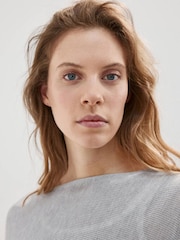 Mango Grey Fine Knit Cape Top - Image 4 of 7