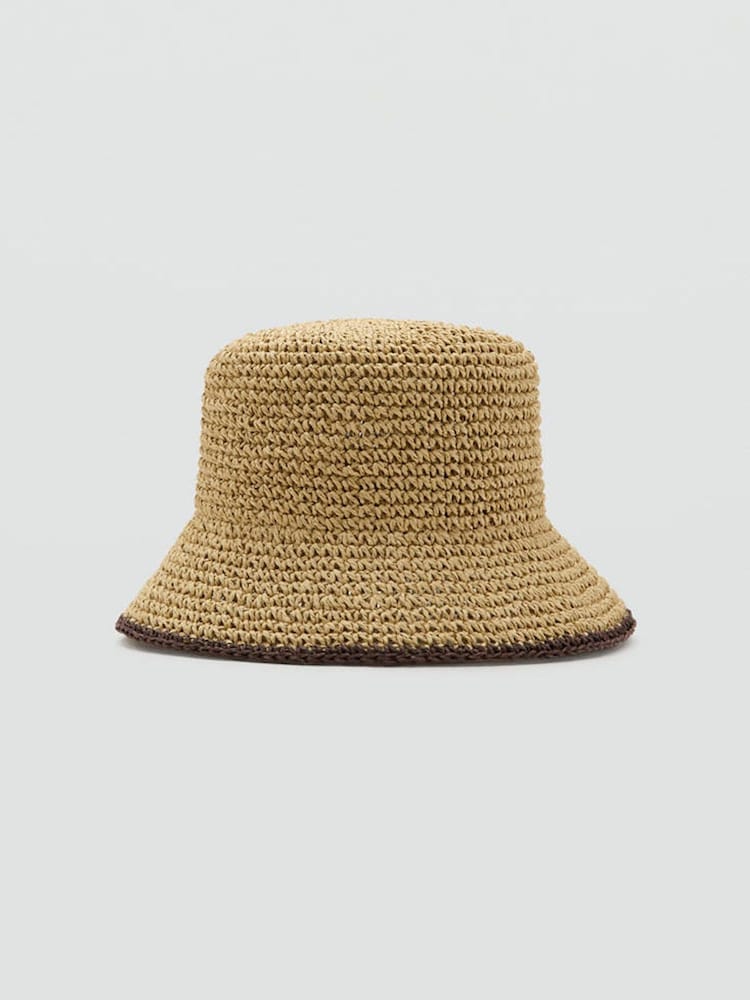 Mango Brown Straw Hat - Image 1 of 3