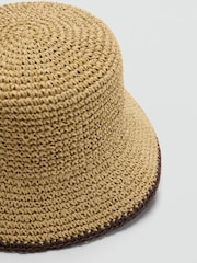 Mango Brown Straw Hat - Image 2 of 3