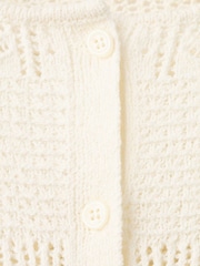 Mango Cream Crotchet Knitted Cardigan - Image 6 of 7
