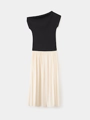Mango Cream Fallen Shoulder Midi Dress - Image 4 of 6