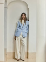 Mango Blue Suit Blazer - Image 3 of 7